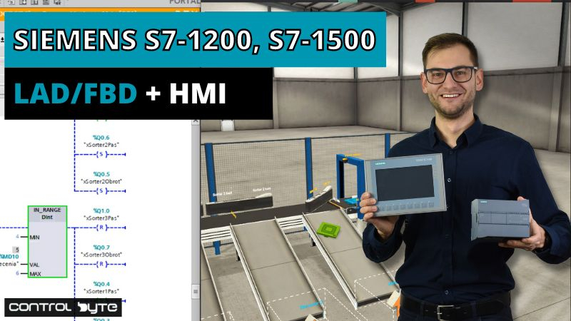 Kurs programowania PLC Siemens S7-1200, S7-1500 w języku LAD/FBD i podstaw HMI